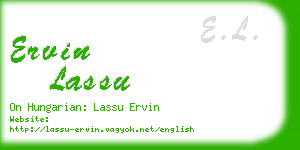 ervin lassu business card